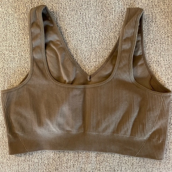Savvi Ashtanga Sports Bra in Driftwood Brown Large - Picture 2 of 4